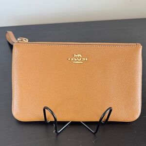 Coach Caramel Leather Wristlet